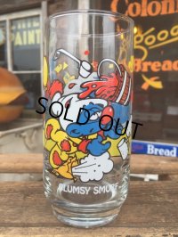 80s Vintage Glass Clumsy Smurf (MA725)