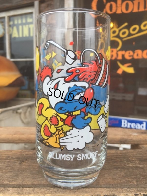 画像1: 80s Vintage Glass Clumsy Smurf (MA725)