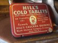 画像1: Vintage HILL'S COLD TABLETS Tin Can (MA746)  (1)