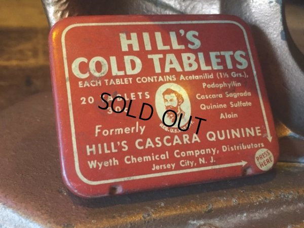 画像1: Vintage HILL'S COLD TABLETS Tin Can (MA746) 