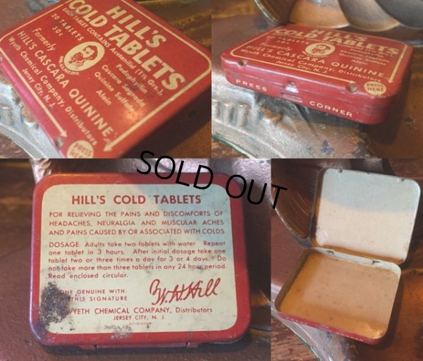 画像2: Vintage HILL'S COLD TABLETS Tin Can (MA746) 