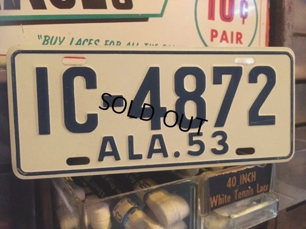 画像1: 50s Vintage Bicycle License Plate IC-4872 (MA767)