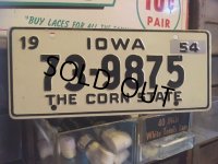 50s Vintage Bicycle License Plate 73-9875 (MA769)