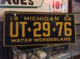 画像1: 50s Vintage Bicycle License Plate UT-29-76 (MA764) (1)