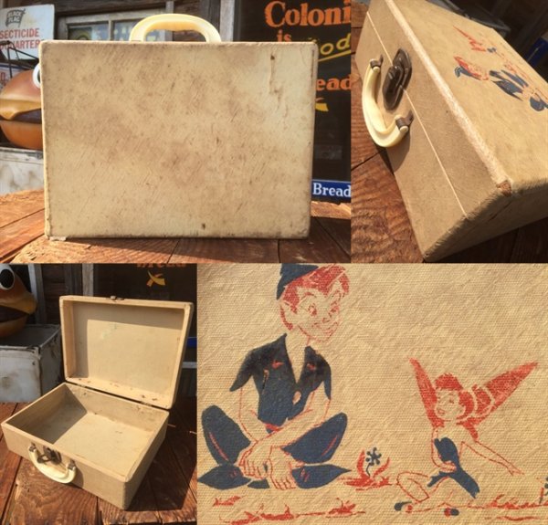 画像2: 50s Vintage WDP Petaer Pan Luggage Trunk Lunch Box (MA790)