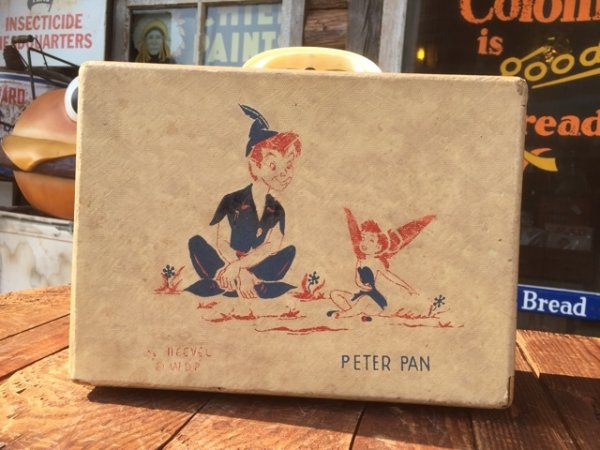 画像1: 50s Vintage WDP Petaer Pan Luggage Trunk Lunch Box (MA790)