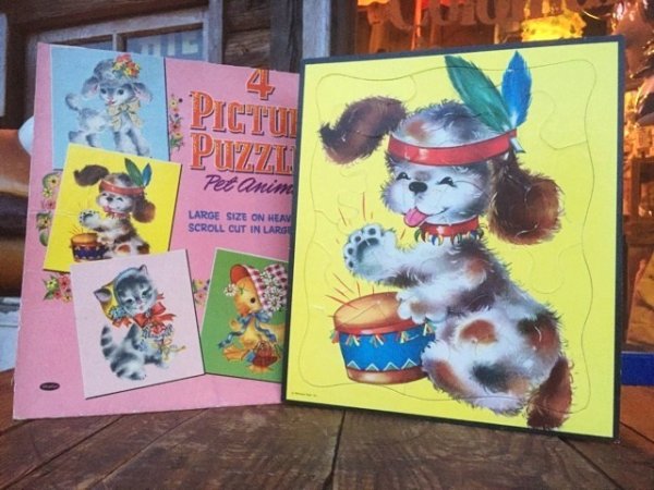 画像1: 50s Vintage Whitman Picture Puzzle Puppy (MA794)