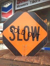 Vintage Road Sign Double Side Stop & Slow (MA812) 