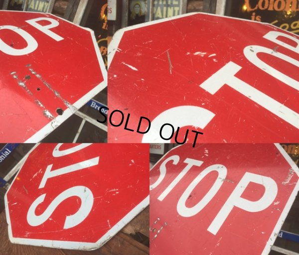 画像4: Vintage Road Sign Double Side Stop & Slow (MA812) 