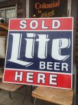 画像1: Vintage Sold Here Lite Beer Sign (MA812) (1)