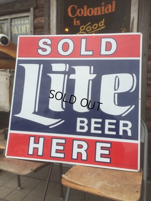 画像1: Vintage Sold Here Lite Beer Sign (MA812)