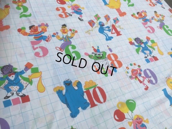 画像1: Vintage Sesame Street 1.2.3.. Flat Sheet (MA823)