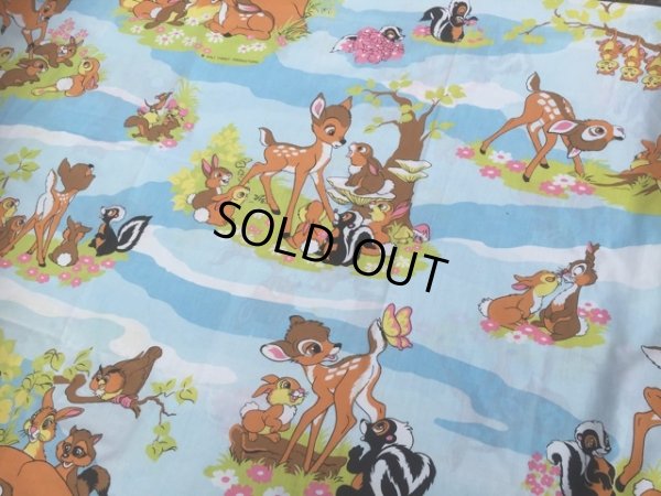 画像1: Vintage Bambi Flat Sheet (MA819)