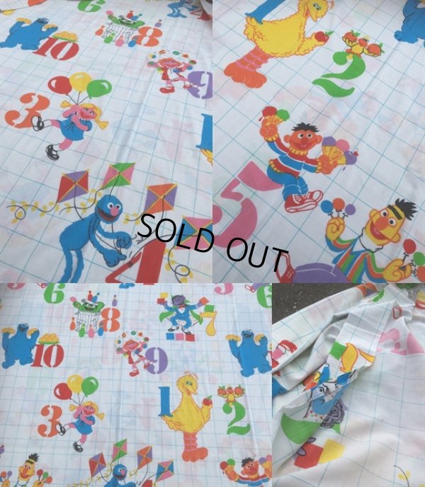 画像3: Vintage Sesame Street 1.2.3.. Flat Sheet (MA823)