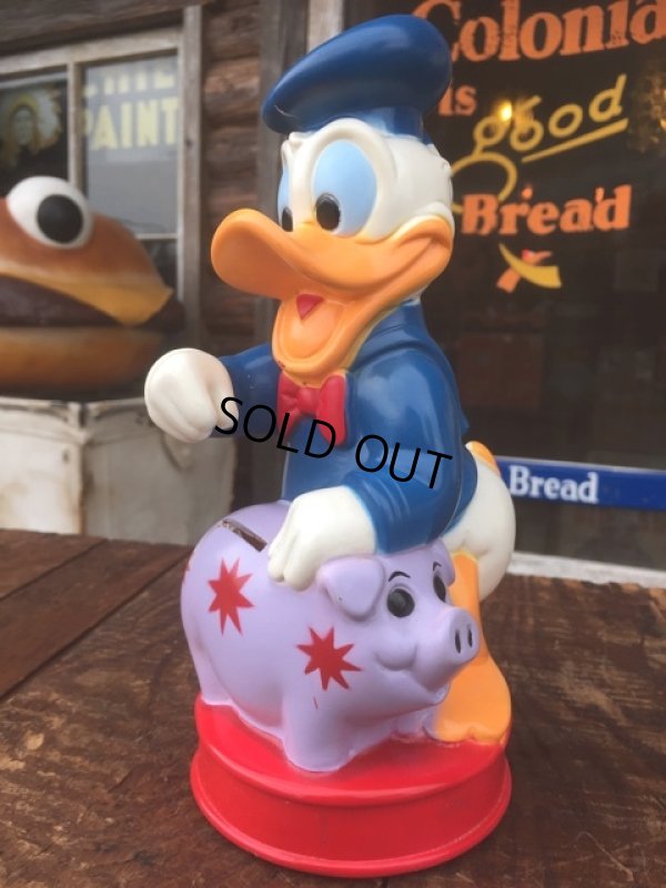 画像1: Vintage Disney Donald Duck Plastic Bank (MA858)