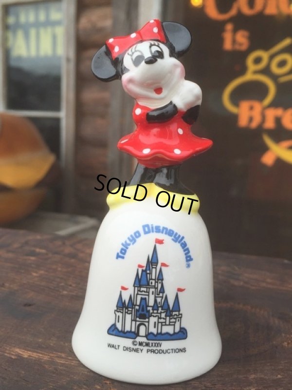 画像1: Vintage Disney Minnie Mouse Ceramic Figure Bell (MA853）