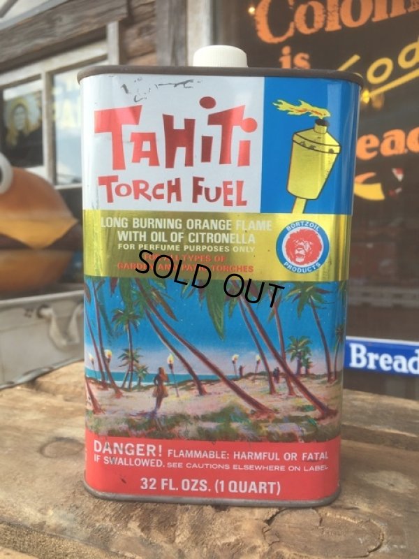 画像1: Vintage Tahiti Torch Fuel Oil Can (MA863)