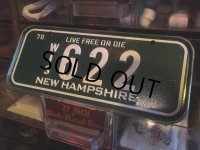 70s Vintage Bicycle License Plate WJS622 (MA881)