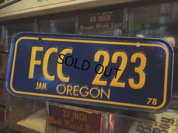 画像1: 70s Vintage Bicycle License Plate FCC 223 (MA879)
