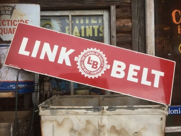 画像1: Vintage Link Belt Sign (MA885) 