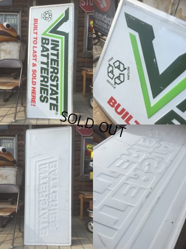 画像2: Vintage Interstate Batteries Sign (MA884) 