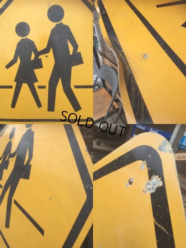 画像2: Vintage Road Sign Crosswalk (MA890)
