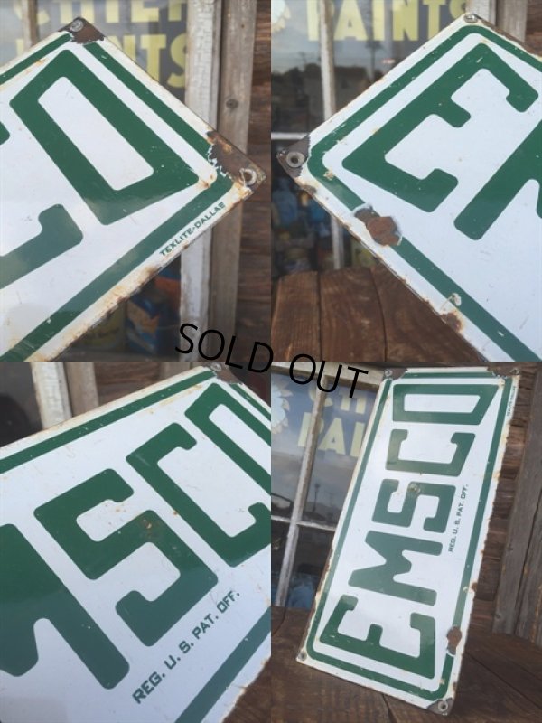 画像2: Vintage Porcelain Emsco Oil Gas Station Sign Texlite Dallas (MA897) 