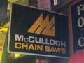 Vintage McCULLOCH Chain Saws Flange Sign (MA896) 