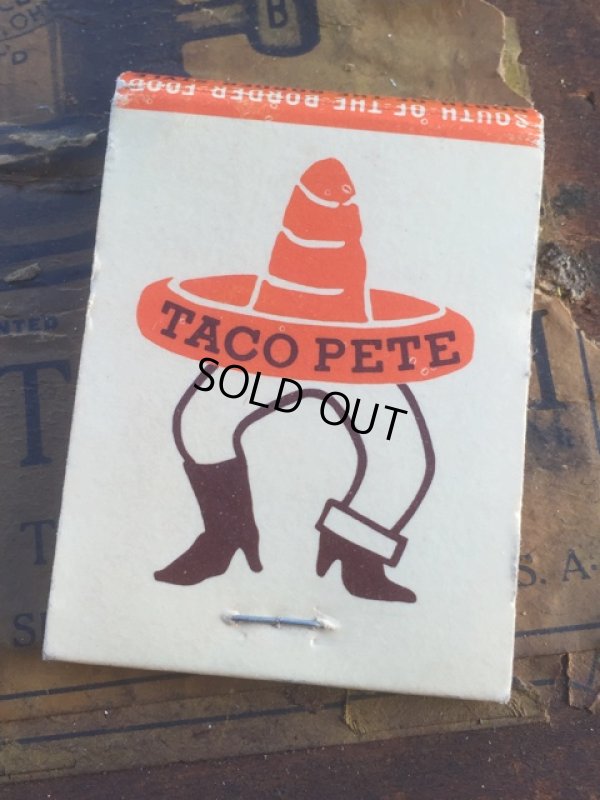 画像1: Vintage Matchbook TACO PETE (MA5737)