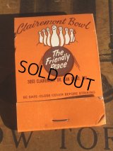 Vintage Matchbook Clairemont Bowl (MA5617)