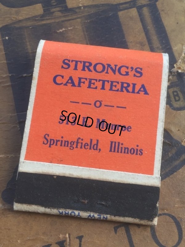 画像2: Vintage Matchbook Strong's Cafeteria (MA5575)