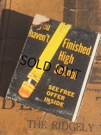Vintage Matchbook Finished High School (MA5626)