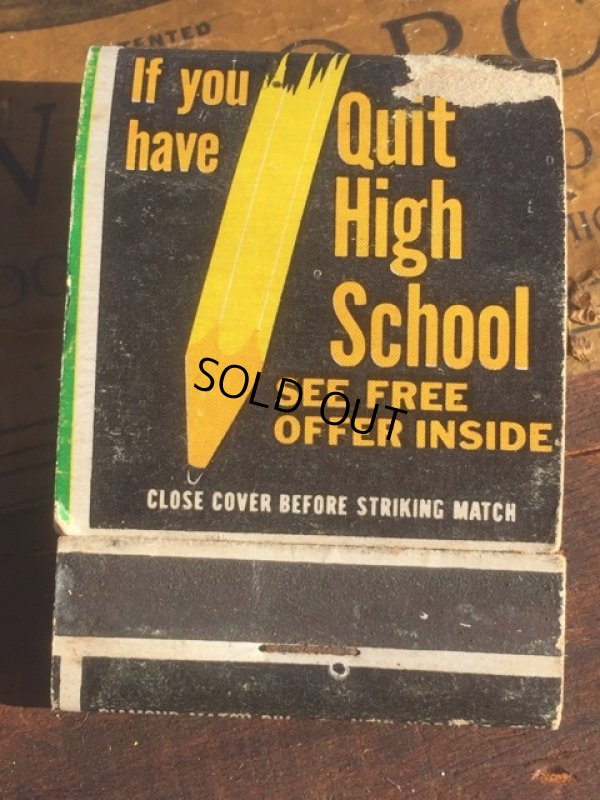 画像2: Vintage Matchbook Finished High School (MA5626)