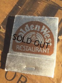 Vintage Matchbook Golden West Restaurant (MA5373)