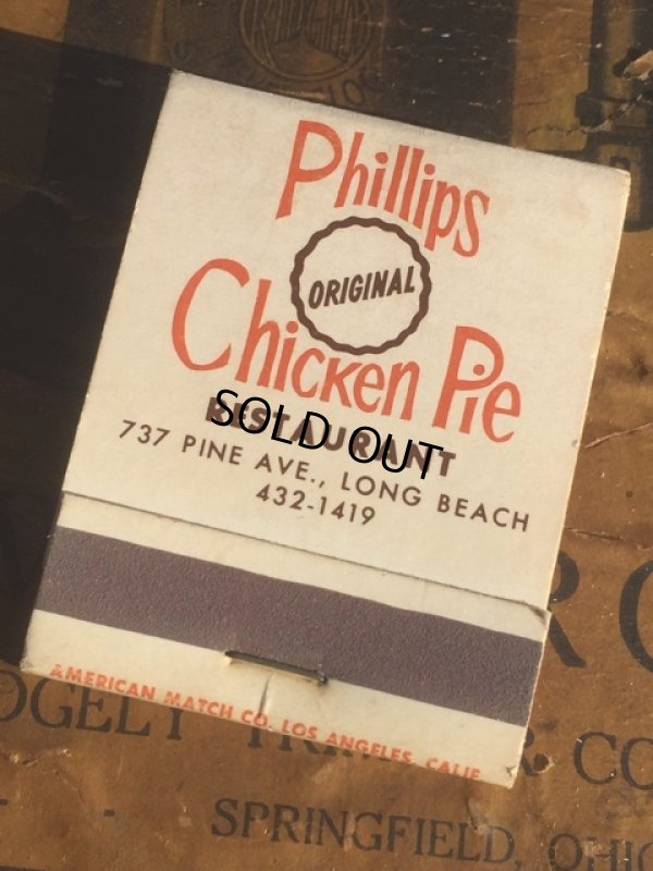 画像2: Vintage Matchbook Phillips Chiken Pie (MA5608)