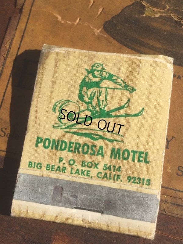 画像2: Vintage Matchbook PONDEROSA MOTEL (MA5358)