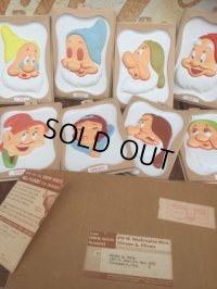 50s Vintage Disney Snow White & 7 Dwarfs Plaques Set (MA974)