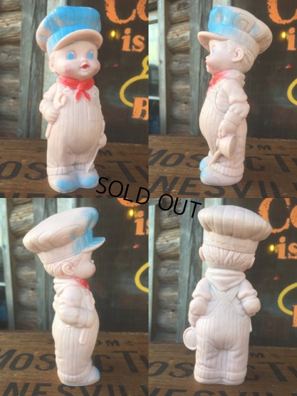 画像2: 50s Vintage Sun Rubber Engineer Boy Doll (MA977) 