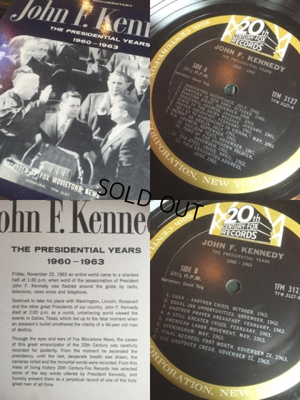 画像3: Vintage LP JFK The Presidential years 1960-1963 (MA985)