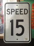 画像1: Vintage Road Sign SPEED 15 (MA990) (1)