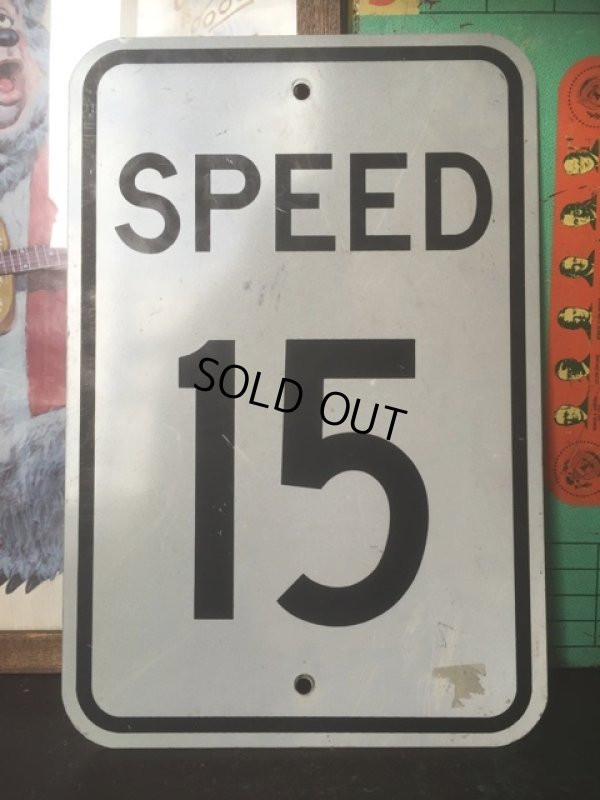 画像1: Vintage Road Sign SPEED 15 (MA990)