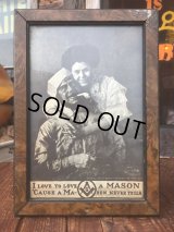 Vintage Freemason Photo Art Deco W/Fｌame  (AL003)