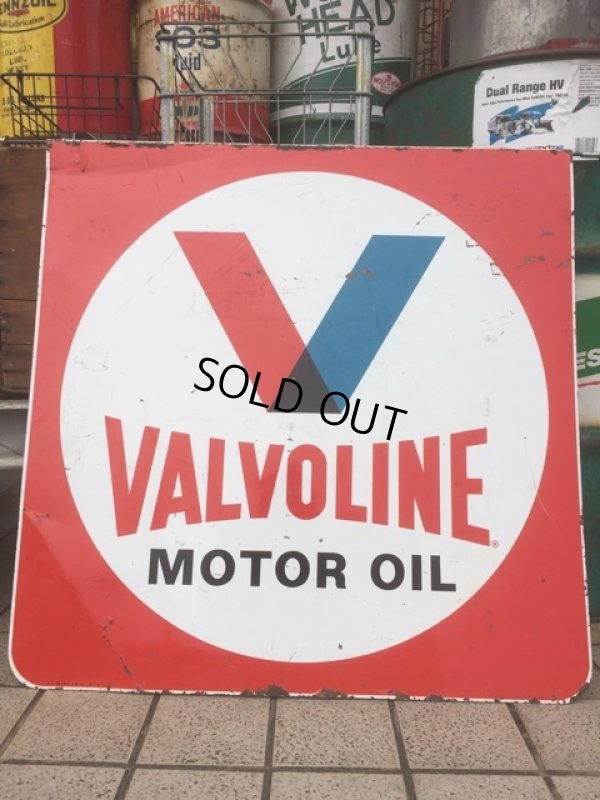 画像1: Vintage Valvoline Motor Oil Double-ｓided Sign (AL050) 