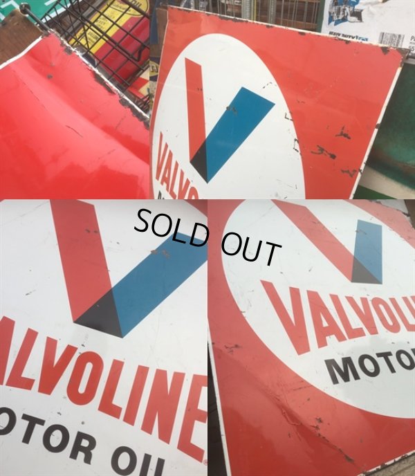 画像2: Vintage Valvoline Motor Oil Double-ｓided Sign (AL050) 
