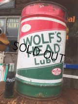 Vintage WOLF'S HEAD Drum Oil Can (AL047)
