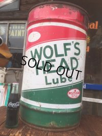 Vintage WOLF'S HEAD Drum Oil Can (AL047)