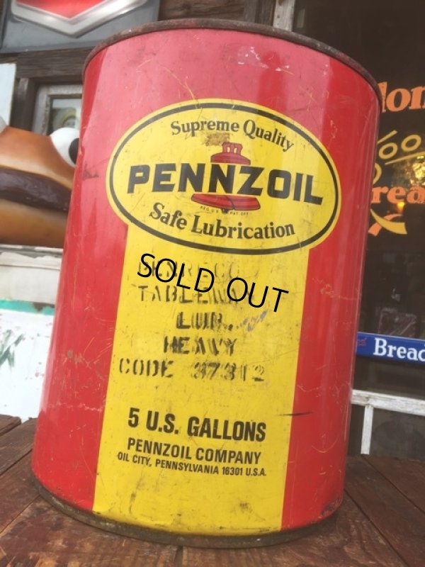 画像1: Vintage Pennzoil 5GL Motor Gas/Oil Can (AL049) 