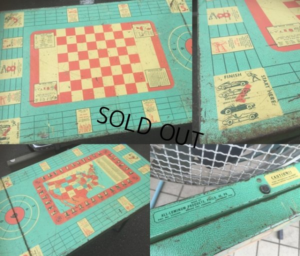 画像3: 50s Vintage Folding Game Table (AL060) 