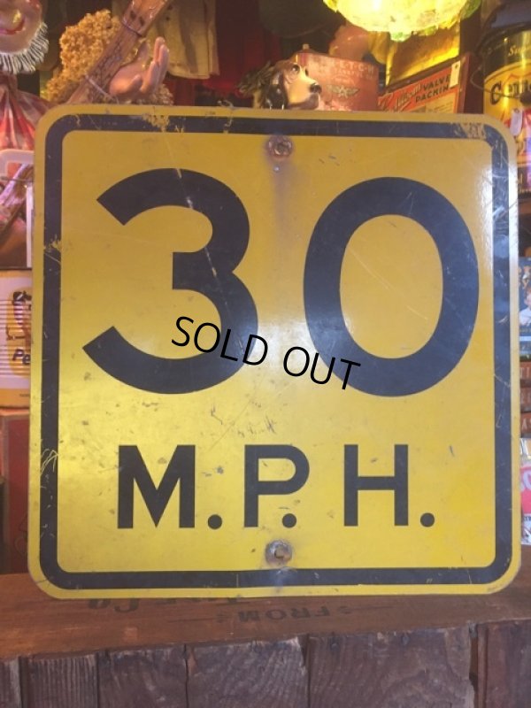 画像1: Vintage Road Sign 30 MPH (AL068)