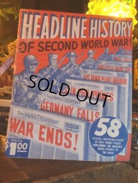 VINTAGE HEADLINE HISTORY OF SECOND WORLD WAR ! (AL070) 